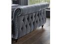 4ft6 Double Montana Grey Button Back Upholstered Bed Frame 4